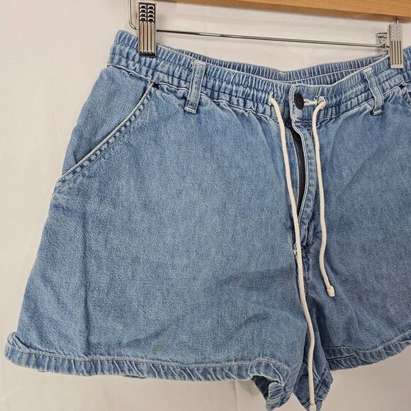 Women’s Vintage Street Wear Carole Little Denim Shorts Drawstring Pockets Size 6 - Picture 2 of 8